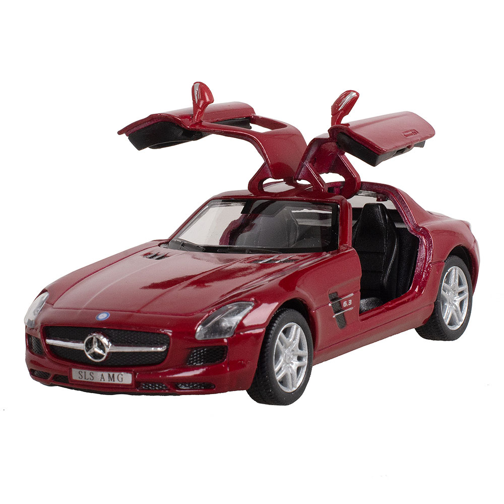 Машина метал. Mercedes-Benz SLS AMG мет., инерц. модель машины 1:36
