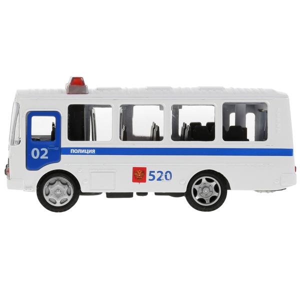 Машина метал. Технопарк ПАЗ 3205 Полиция свет,звук 174408