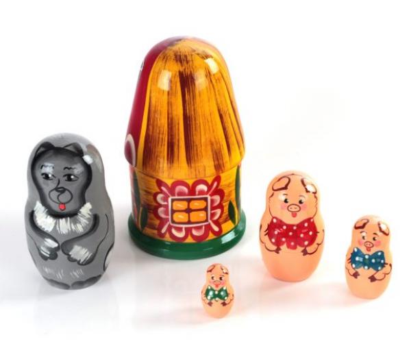 Матрешка Три поросенка