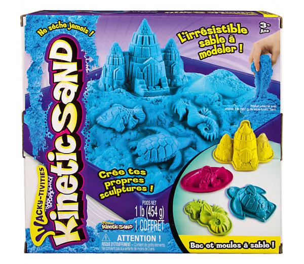 Песок для лепки Kinetic sand сиреневый, 454г, лоток, 4 формочки