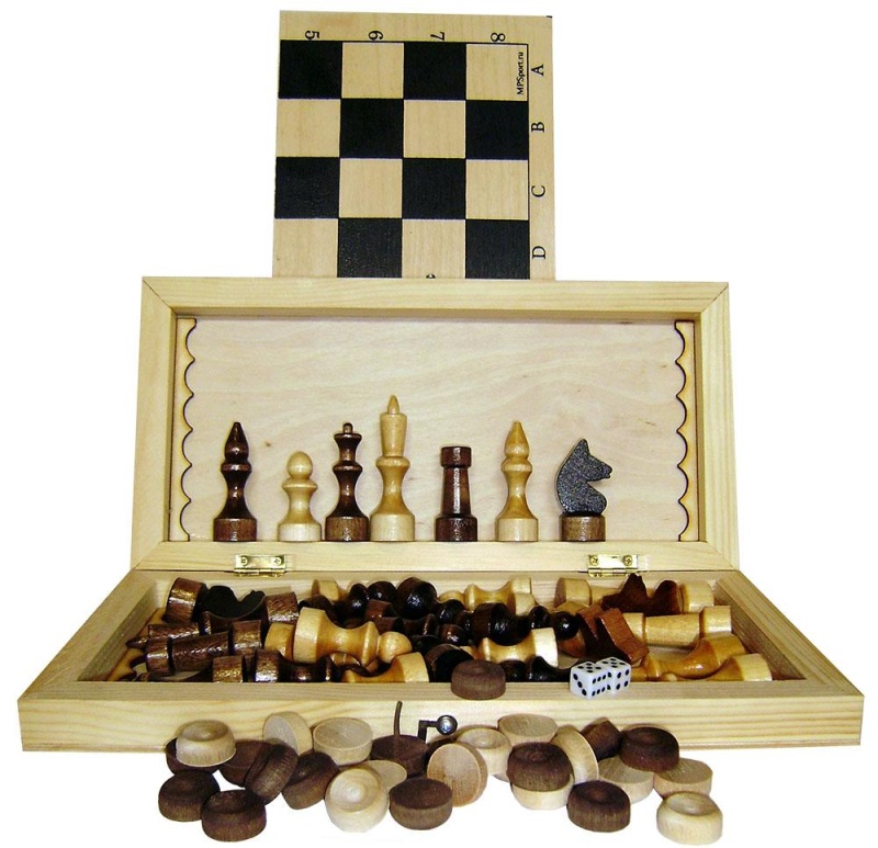 Набор 3 в 1 (шахматы, шашки, нарды)
