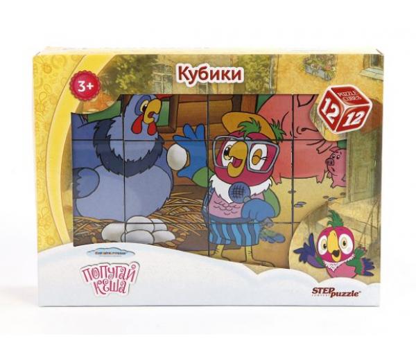 Кубики Союзмультфильм Попугай Кеша 12 шт.