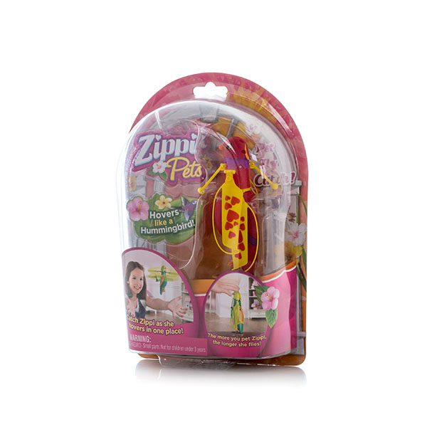 Zippi Pets Интерактивная летающая птичка (красная)