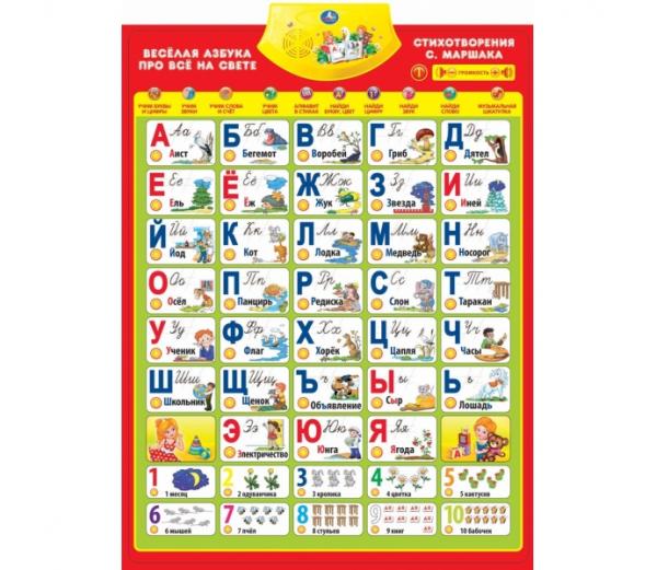 Электр. плакат Умка Азбука С. Маршак 221217