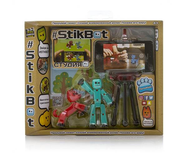 Игрушка Stikbot студия с питомцем