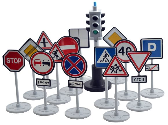 Набор Светофор с дорожными знаками (Форма)