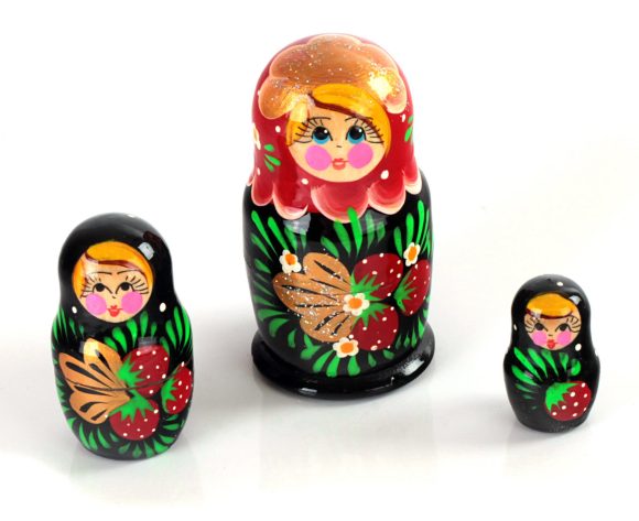 Матрешка 3 в 1 расписная