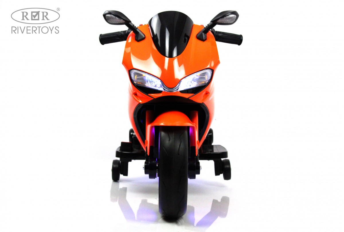 Мотоцикл на аккум. оранжевый
