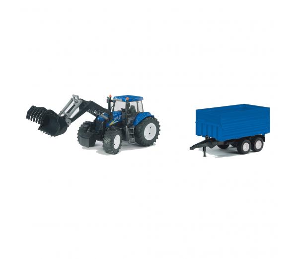 Трактор Hew Holland T8040 с погрузчиком и прицепом