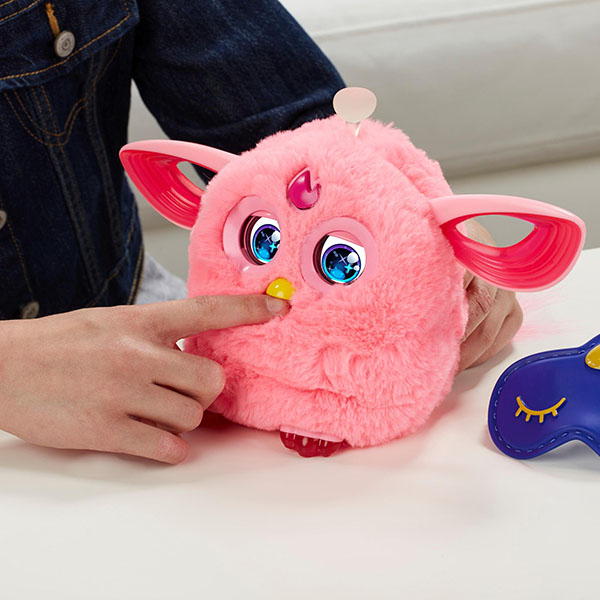 Мягкая игрушка интерактивная Ферби розовая или голубая, сенсор