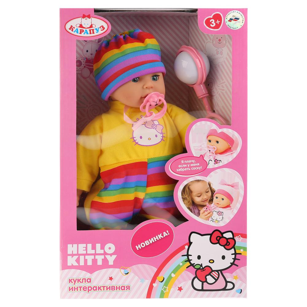 Пупс Карапуз Hello Kitty 35см плачет, если вытащ. соску 234536