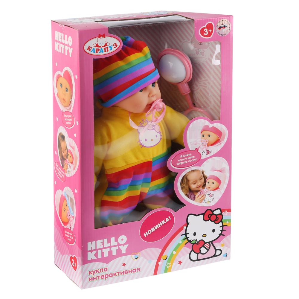 Пупс Карапуз Hello Kitty 35см плачет, если вытащ. соску 234536