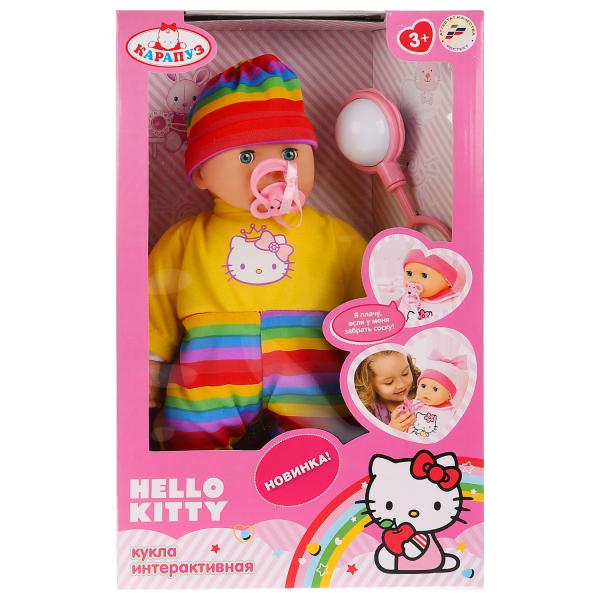 Пупс Карапуз Hello Kitty 35см плачет, если вытащ. соску 234536
