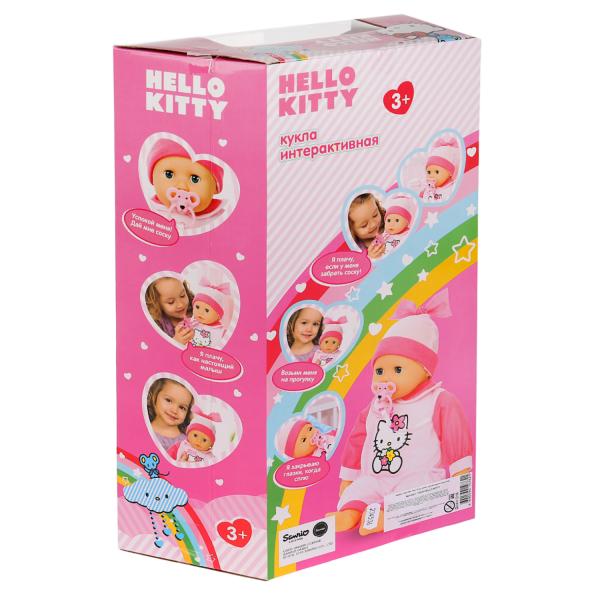 Пупс Карапуз Hello Kitty 35см плачет, если вытащ. соску 234536
