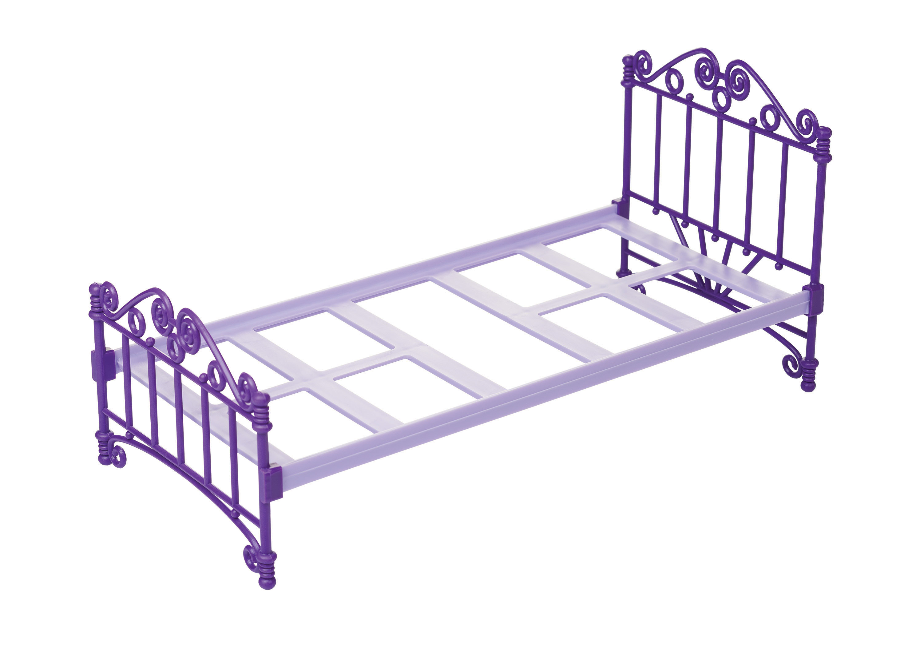 Кроватка фиолетовая с постельным бельем