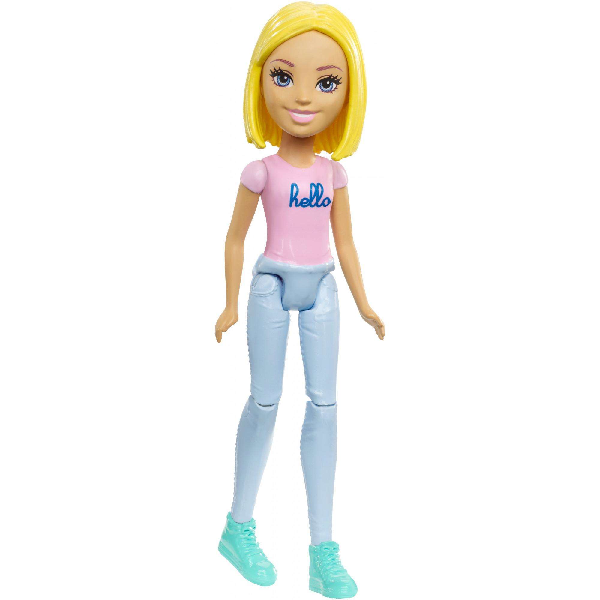 Мини куклы барби. Мини-кукла "Барби: в движении" - Pink, 11 см. Кукла Barbie в движении Pink, 11 см, fhv73. Мини-кукла Барби в движении 11 см Mattel fhv55. Кукла Барби 11 см Barbie on the go.