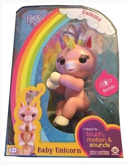 Интерактивный единорог Fingerlings Гемма розовая 12 см