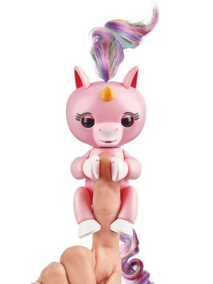 Интерактивный единорог Fingerlings Гемма розовая 12 см