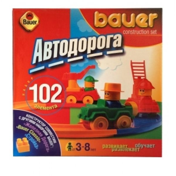 Конструктор Bauer Автодорога 102 эл.
