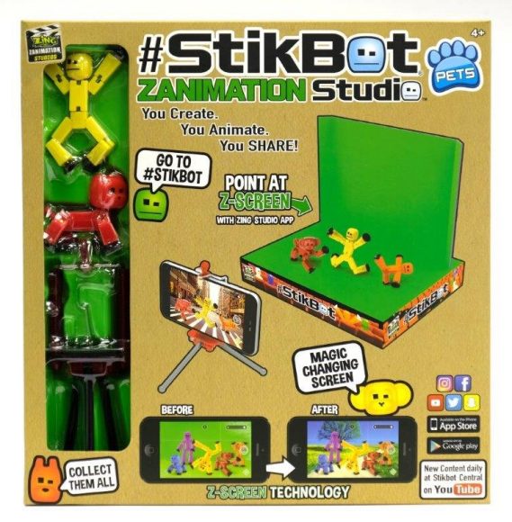 Игрушка Stikbot анимационная студия со сценой и питомцем, в ассортименте