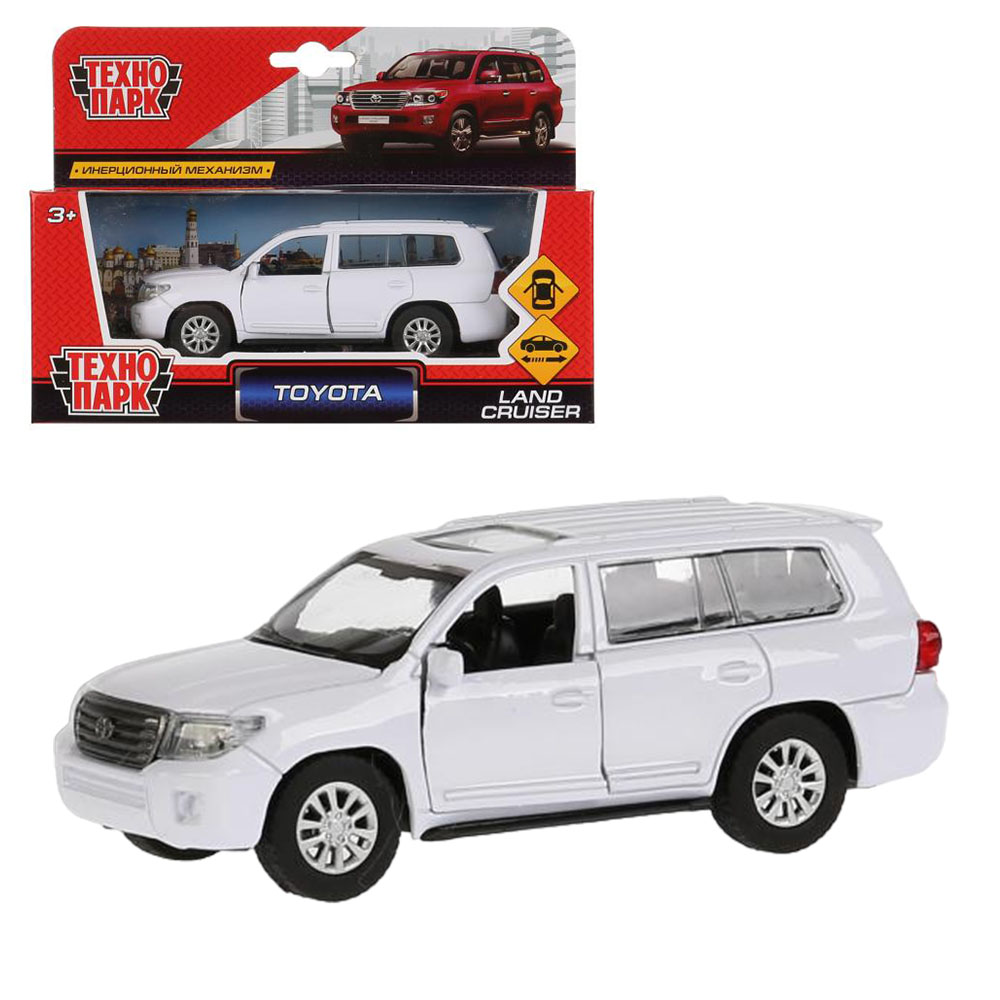 Машина метал. Технопарк Toyota Land Cruiser белый 12,5см откр. двери 262770