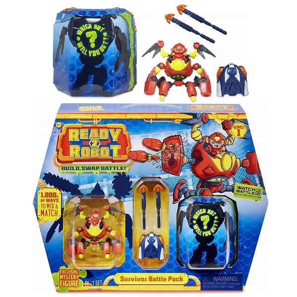Игрушка Ready2Robot Две капсулы и оружие, 4 в асс.