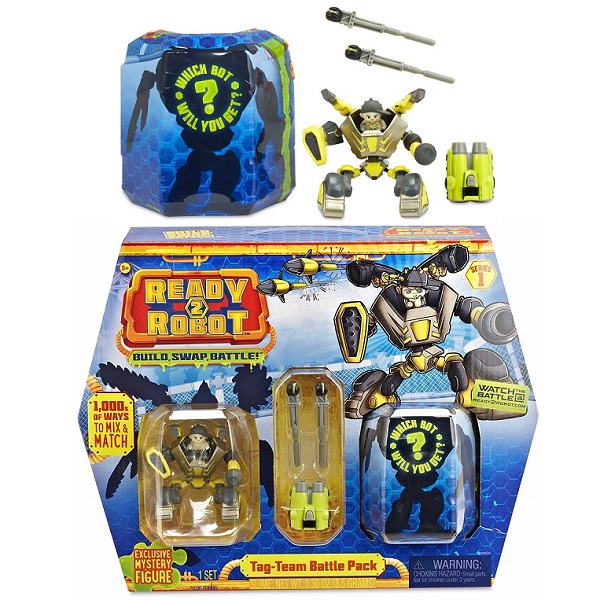Игрушка Ready2Robot Две капсулы и оружие, 4 в асс.