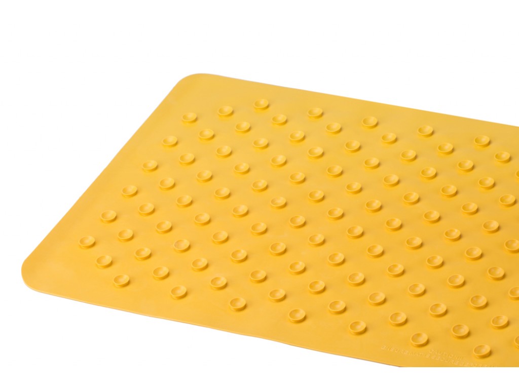 Антискользящий резиновый коврик для ванны ROXY-KIDS 35 x 76см, желтый
