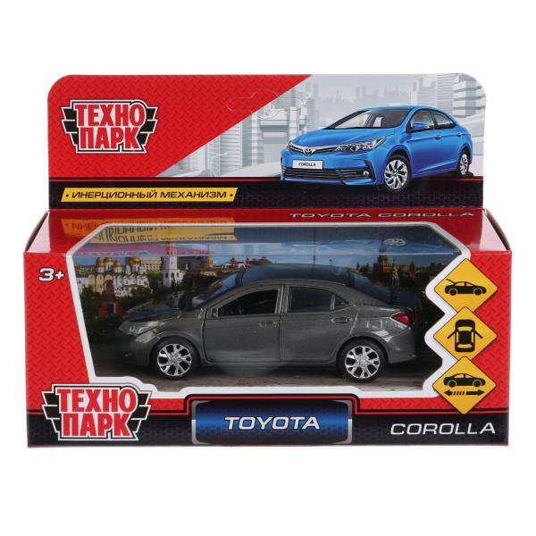 Машина метал. Технопарк Toyota Corolla серый 12см, открыв. двери, инерц 268481