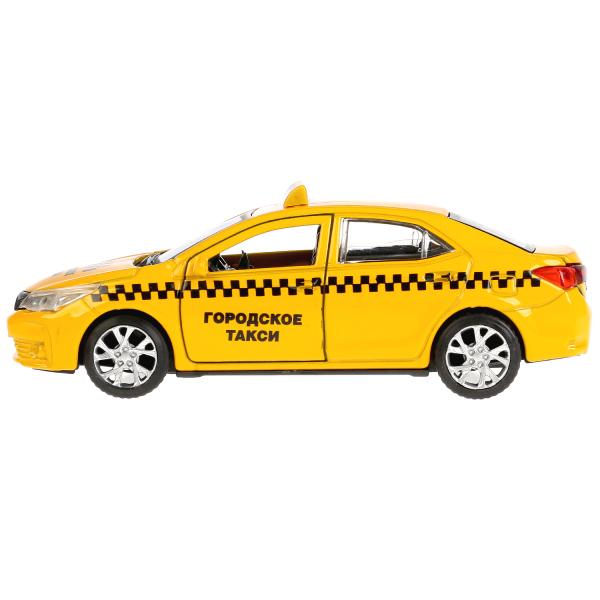 Машина метал. Технопарк Toyota Corolla Такси 12см, открыв. двери, инерц 268484
