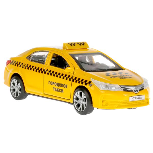 Машина метал. Технопарк Toyota Corolla Такси 12см, открыв. двери, инерц 268484