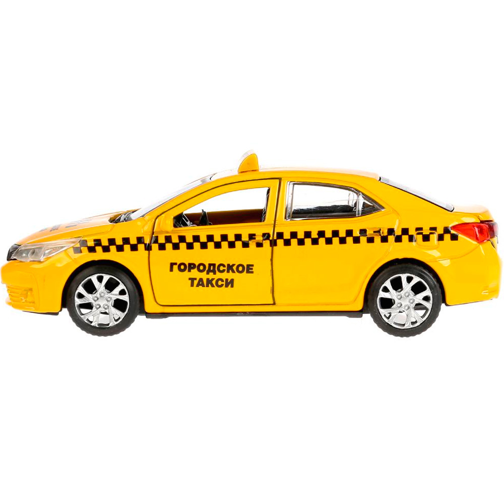 Машина метал. Технопарк Toyota Corolla Такси 12см, открыв. двери, инерц 268484