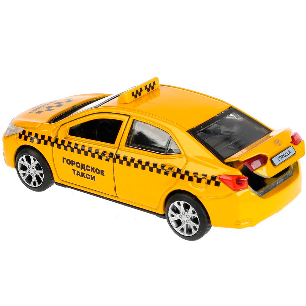 Машина метал. Технопарк Toyota Corolla Такси 12см, открыв. двери, инерц 268484