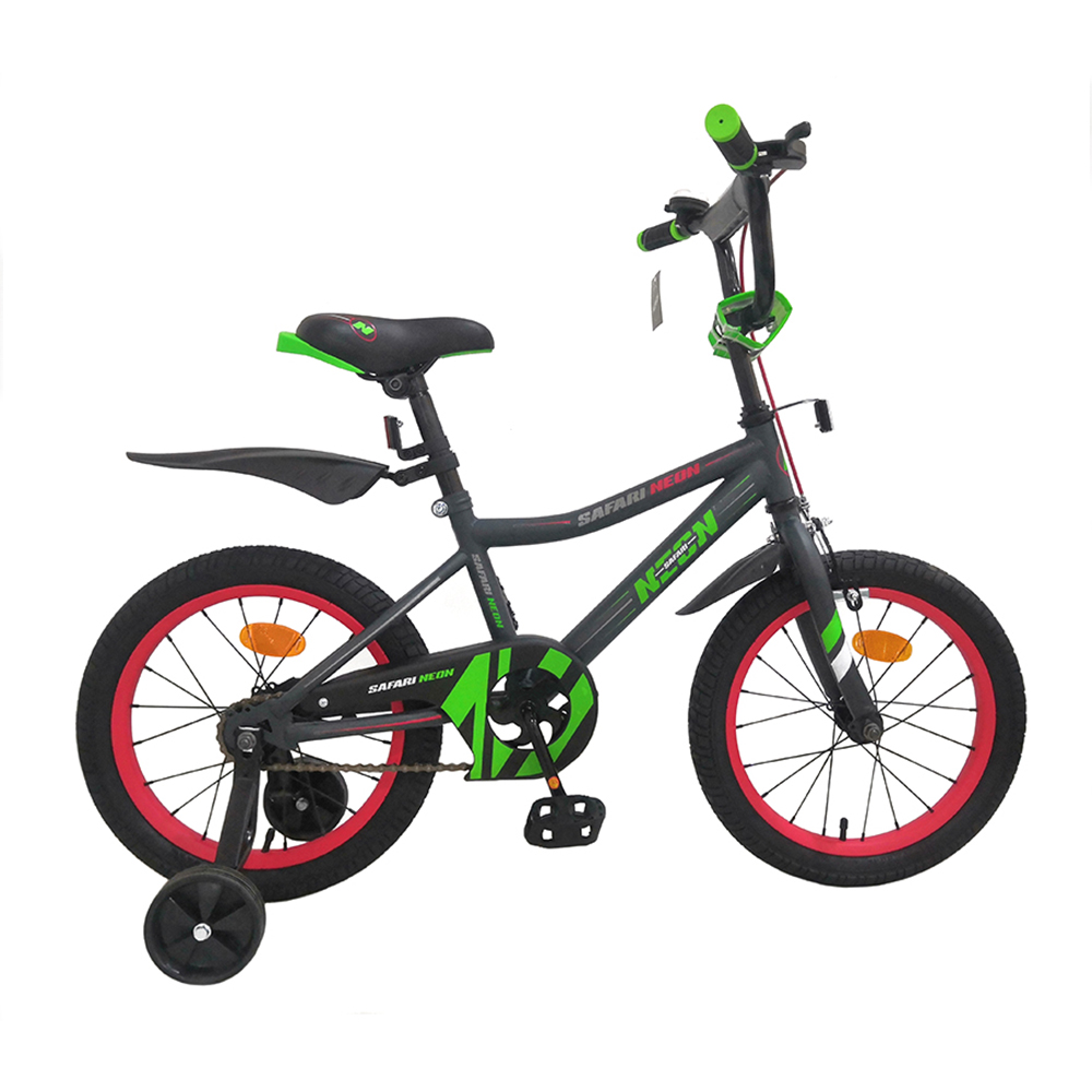 Велосипед 16" Safari proff Neon 2-х колесный салатовый 1045127