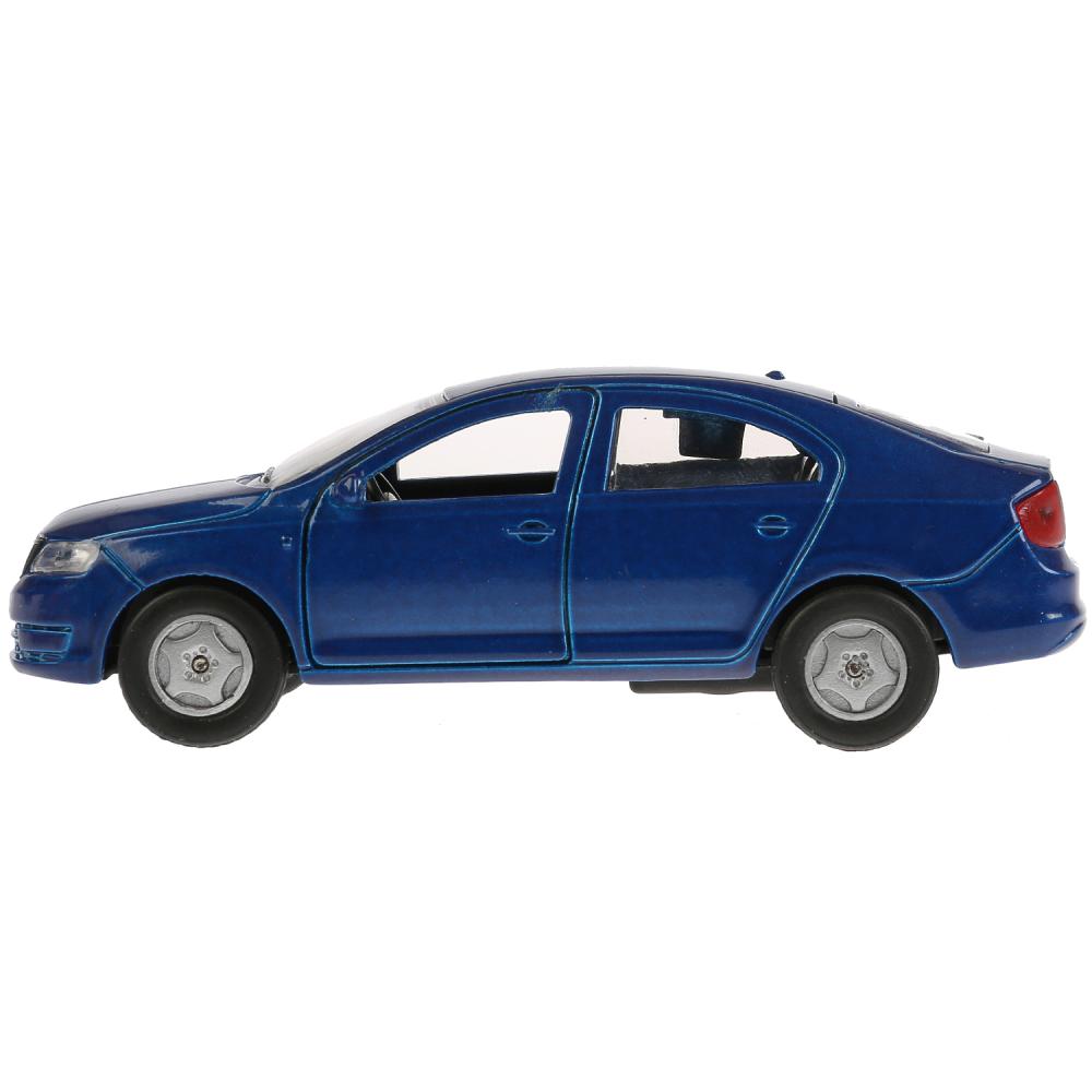 Машина метал. Технопарк Skoda Rapid синяя 12см, открыв двери и багажник 273015