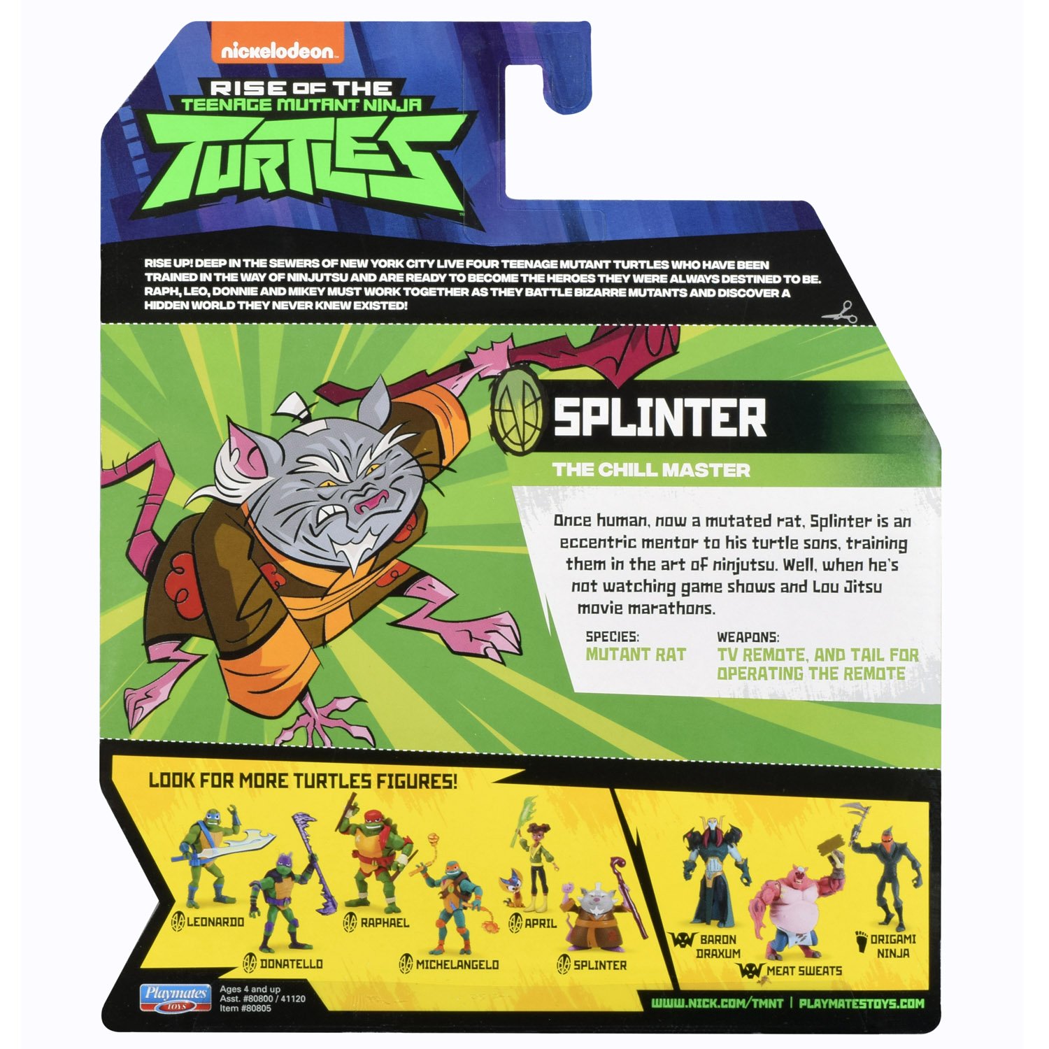 Фигурка Черепашки Ниндзя 12см Сплинтер серия ROTMNT