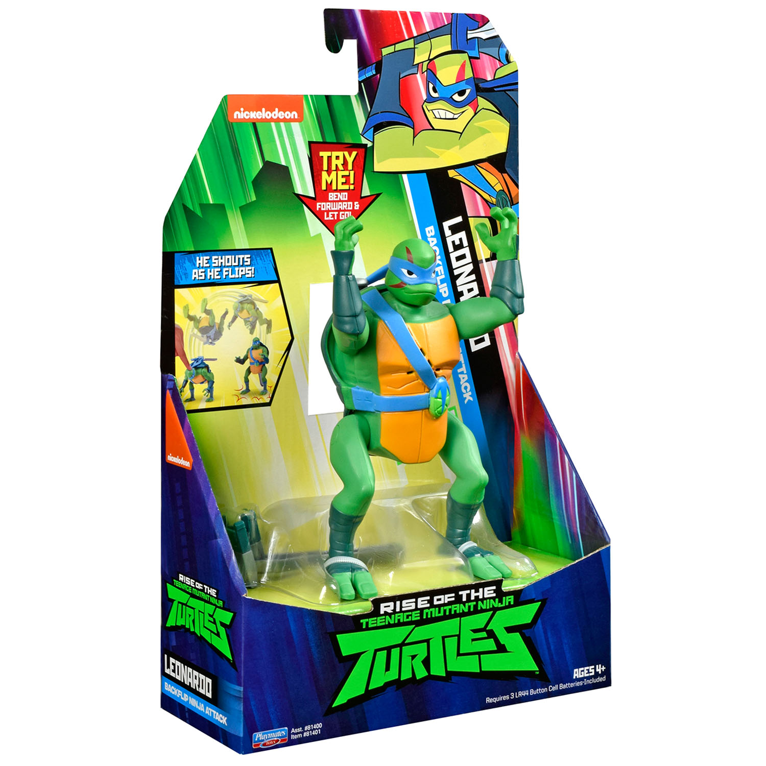 Фигурка Черепашки Ниндзя 15см Леонардо ниндзя-атака серия ROTMNT