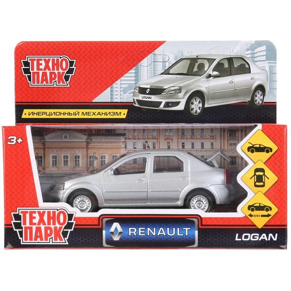 Машина метал. Технопарк Renault Logan серебристый 12см, откр. двери 278697