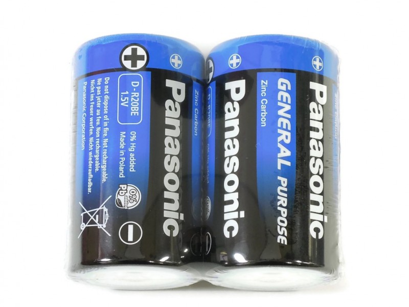 Батарейка Panasonic R20 Gen Purpose (Blue)SR2 /24/288/9216
