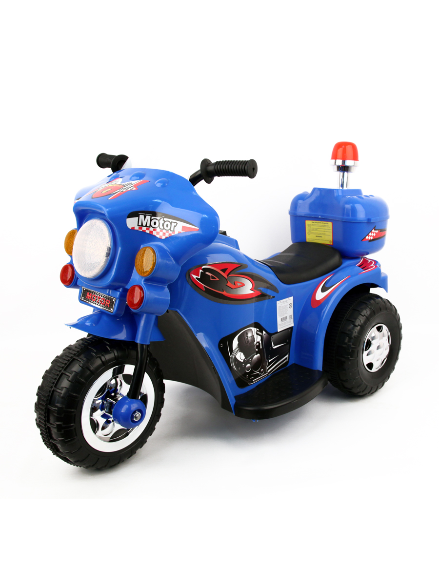 Мотоцикл на аккум. BL0056 синий 3км/ч, до 15кг, 6V/4Ah 1000765/1