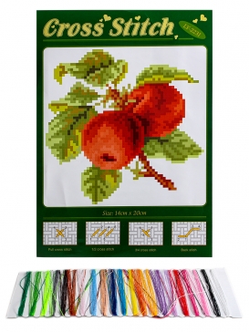 Набор для вышивания крестиком 15*20см Спелые яблоки
