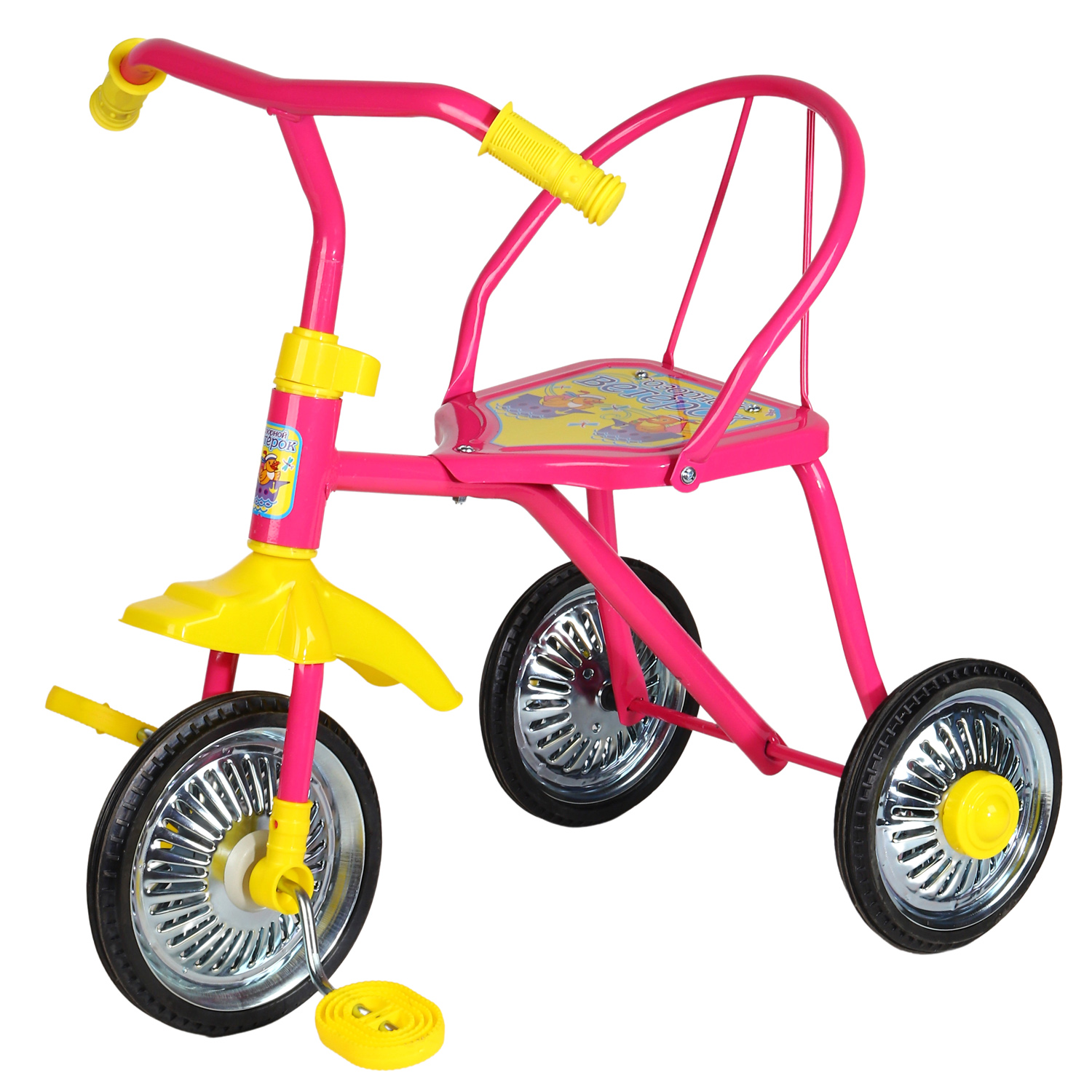 Велосипед 3 кол. Озорной ветерок, кол. пластик 10/8,сиденье жестк, цвета в ассорт.