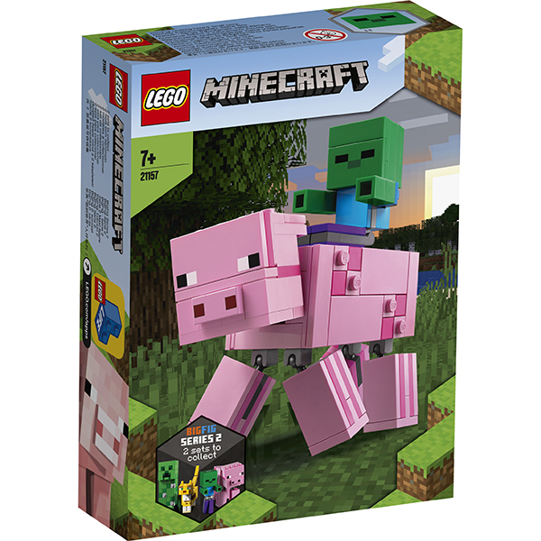 Конструктор LEGO Minecraft Большие фигурки, Свинья и Зомби-ребёнок