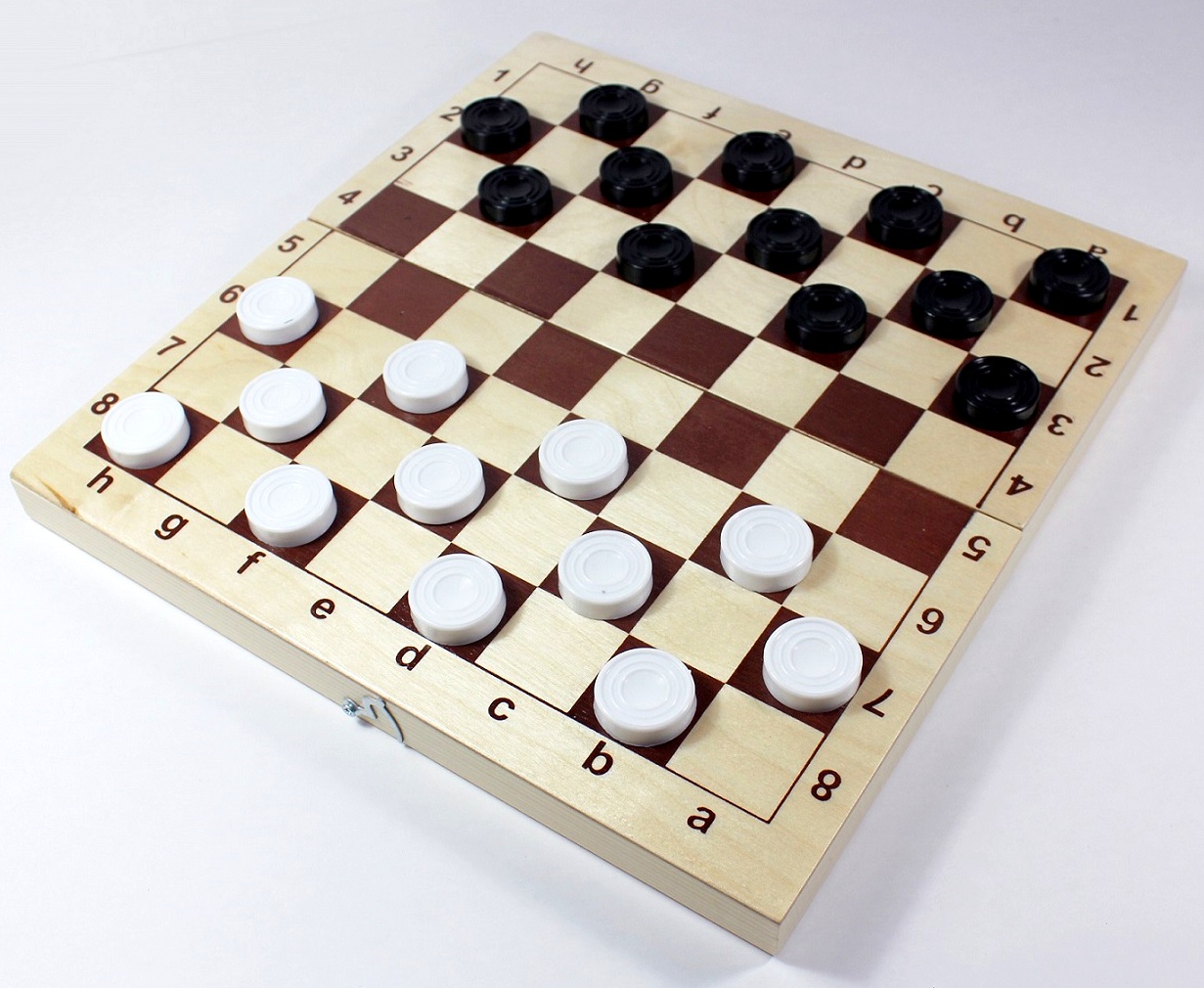 Шашки и шахматы (деревянная коробка, пласт.фигуры, поле 29х29см)