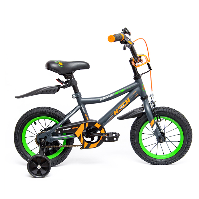 Велосипед 12" Safari proff Neon 2-х колесный оранжевый 1045114