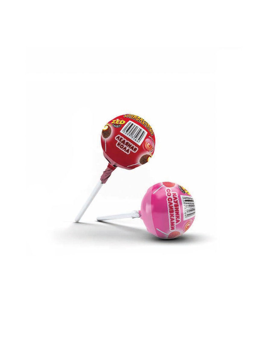 Зубодробилка Ураган сладких вкусов многослойная конфета на палочке с надувной резинкой и жидким цент