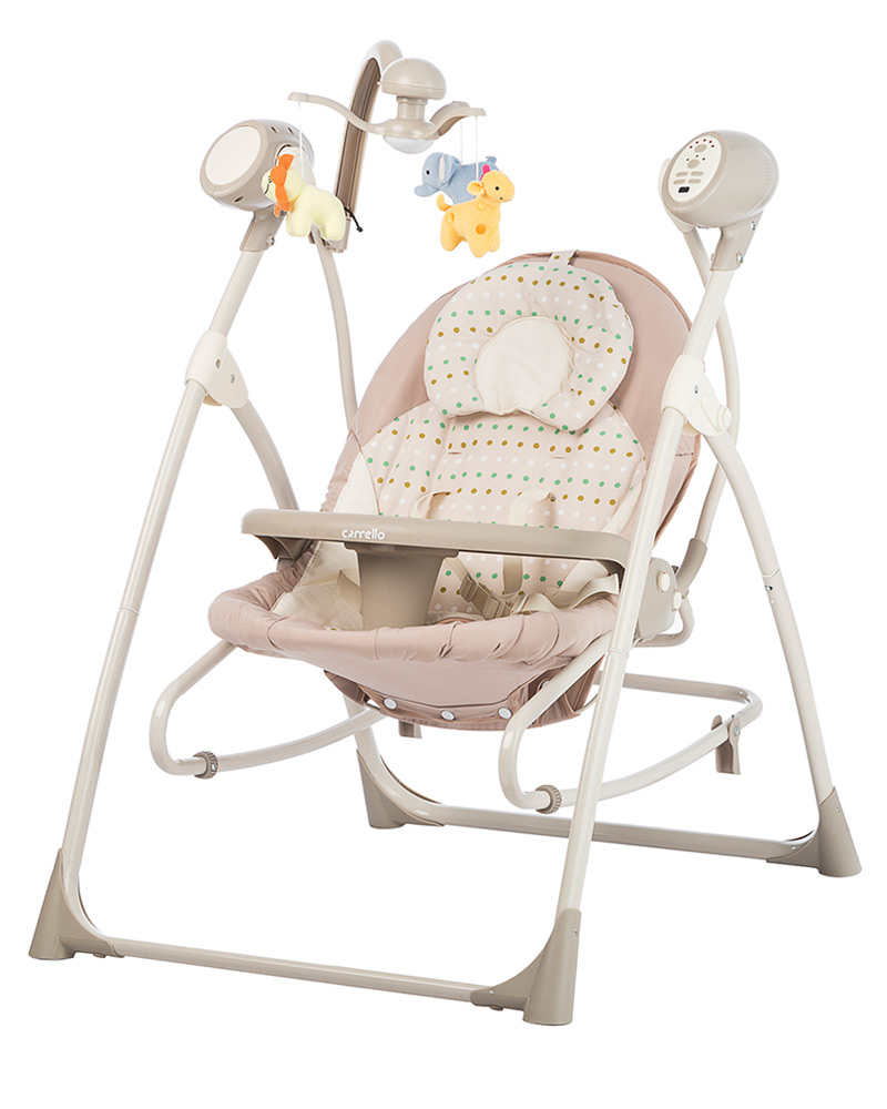 Колыбель-качели детские Carrello Nanny 3в1 Beige Dot