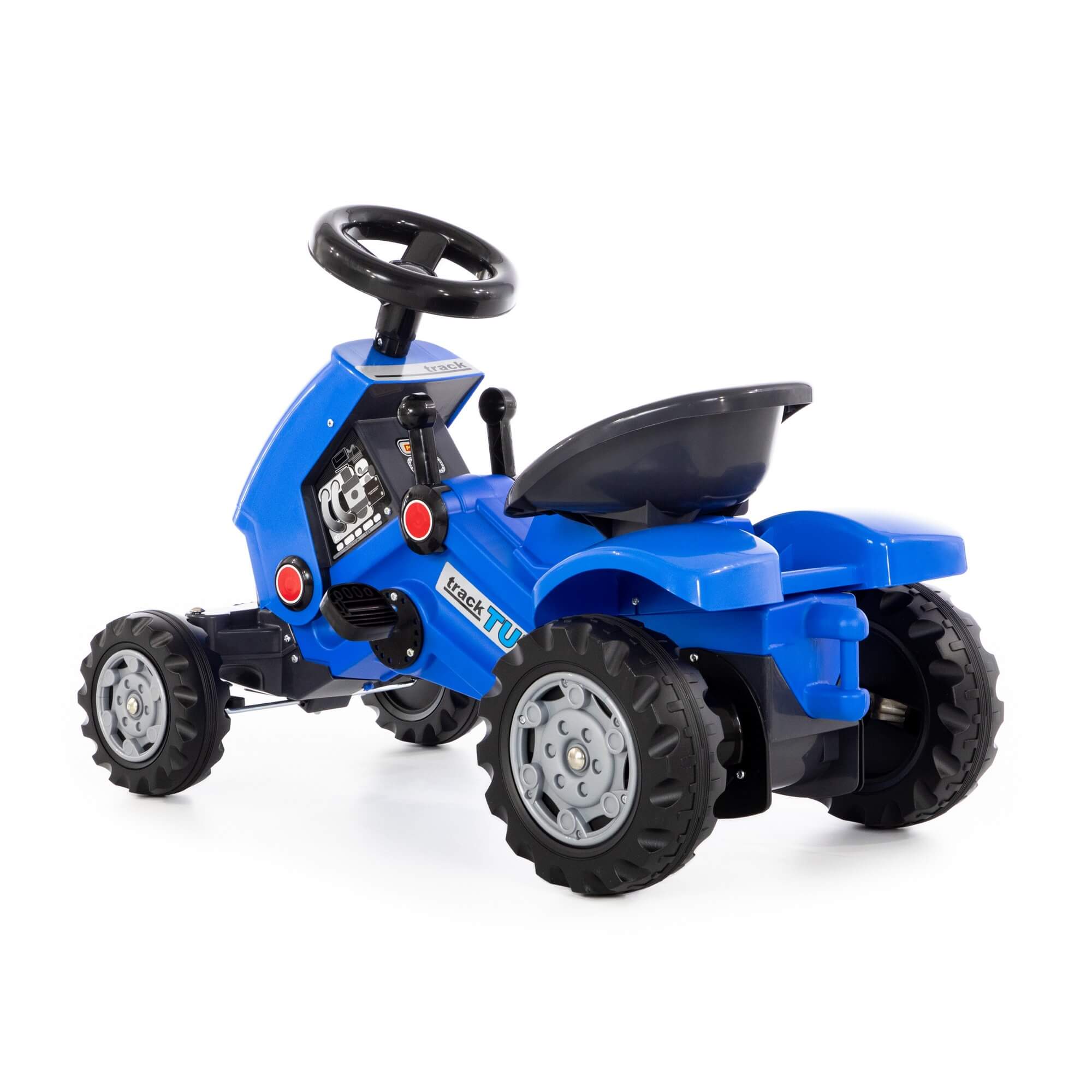 Каталка-трактор с педалями Turbo-2 синяя