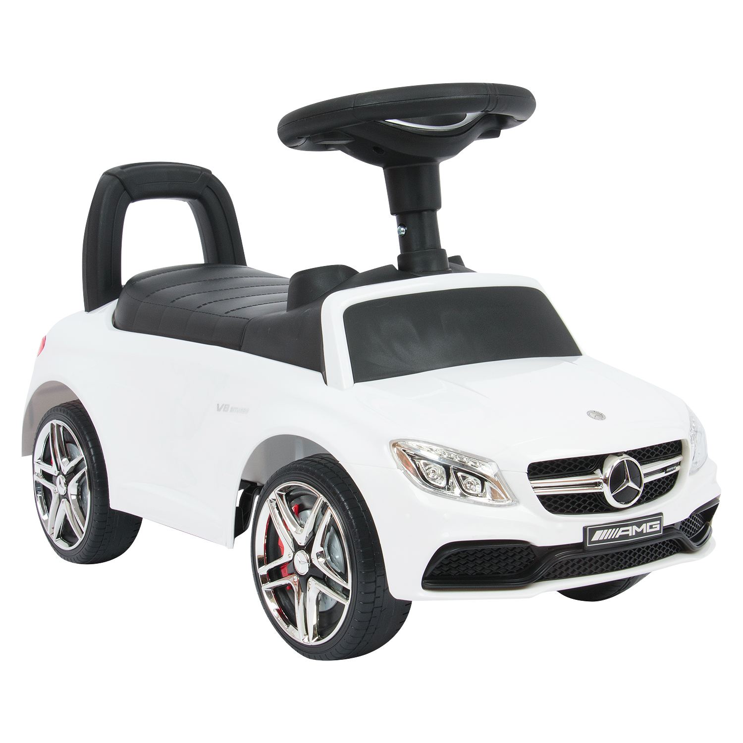 Каталка Mercedes-AMG C63 Coupe белая для катания детей, со звуком 1001888