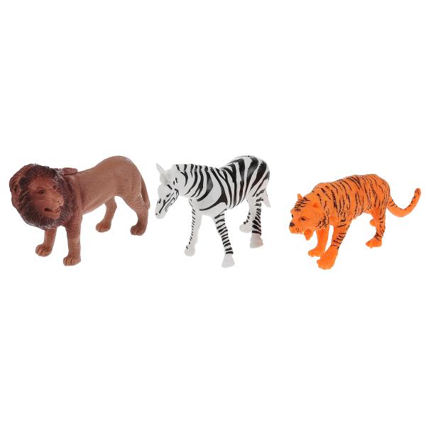 Набор животных Играем Вместе животные африки 3шт (лев, зебра, тигр) 298687